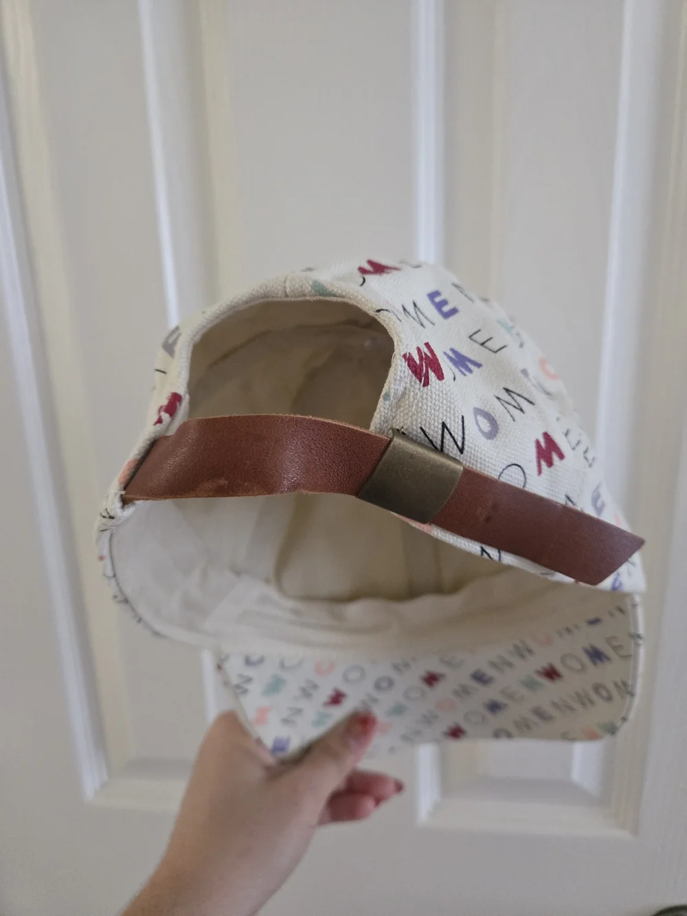 Madewell Cream Canvas Hat That Says 